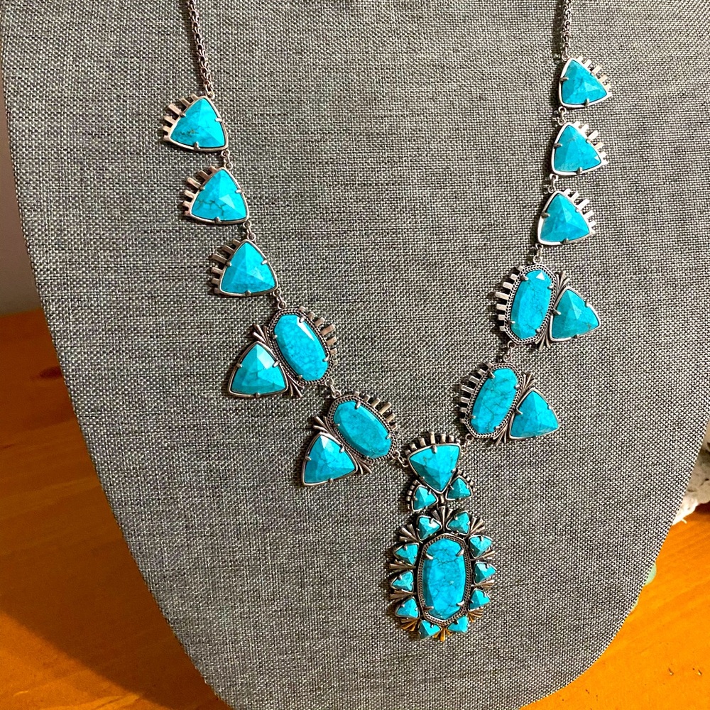 NWT HTF Kendra Scott Silver Turquoise Havana - Picture 1 of 4
